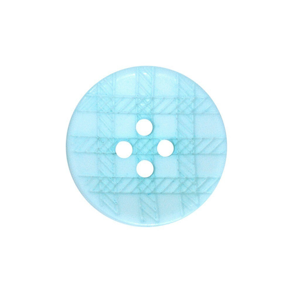 Eco Recycled Check Gingham Buttons Blue Pink Baby Knitting - 11.5mm, 15mm, 20mm - Turquoise
