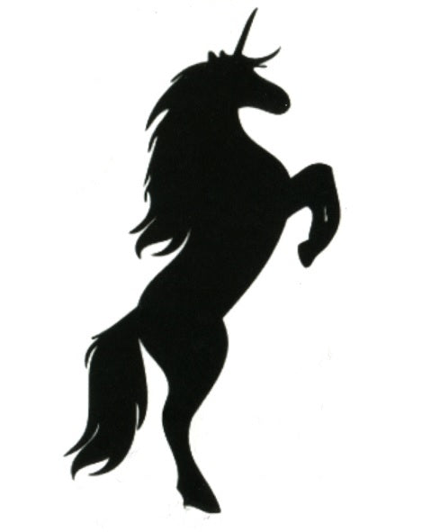 Unicorn Silhouette Tattoo Kawaii Harajuku Waterproof Body Art Stickers Removable