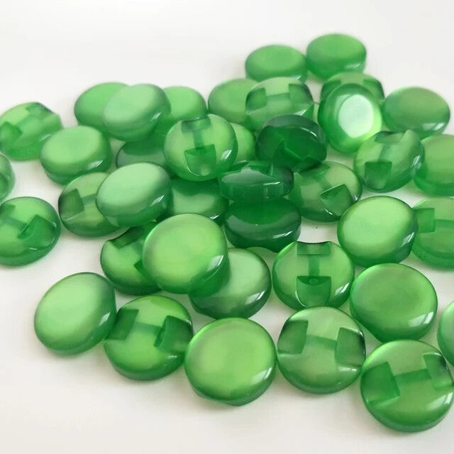 12mm / 1.2cm Buttons - 12 colours - Baby Knitting Clothing Knit Button Flatback - Green
