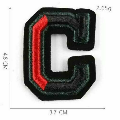 3D Varsity Letter Patch Patches Sew On Embroidered Customise Clothing Alphabet - C