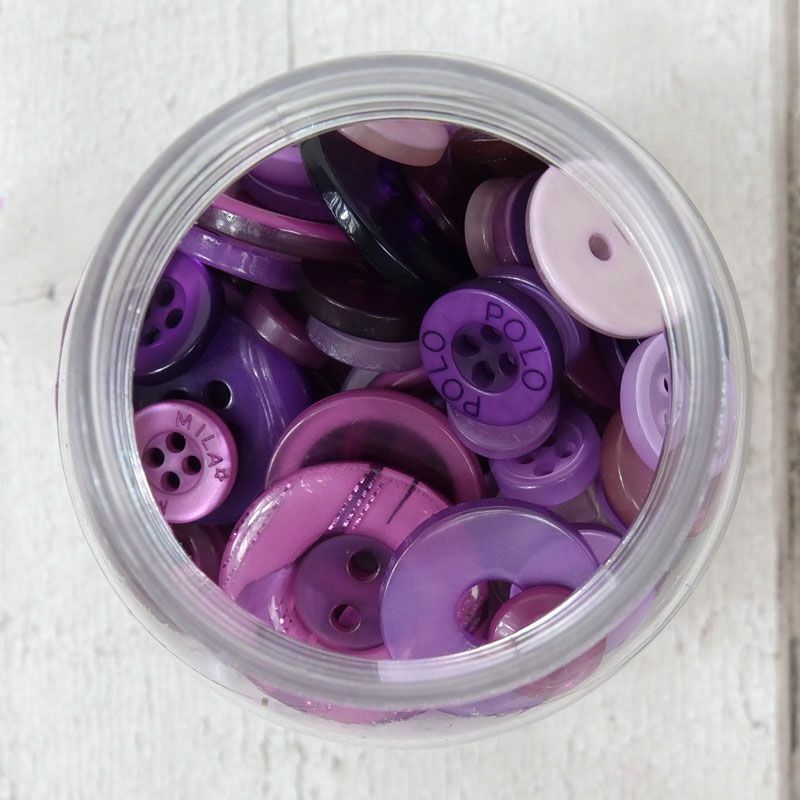 Jar of Buttons Assortment Button Button It! Craft Scrapbook Cardmaking Hunkydory