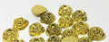 Rose Flower Flat Back Resin Cabochon Scrapbook Craft Card Making 14mm 10/20/50/100 - Gold