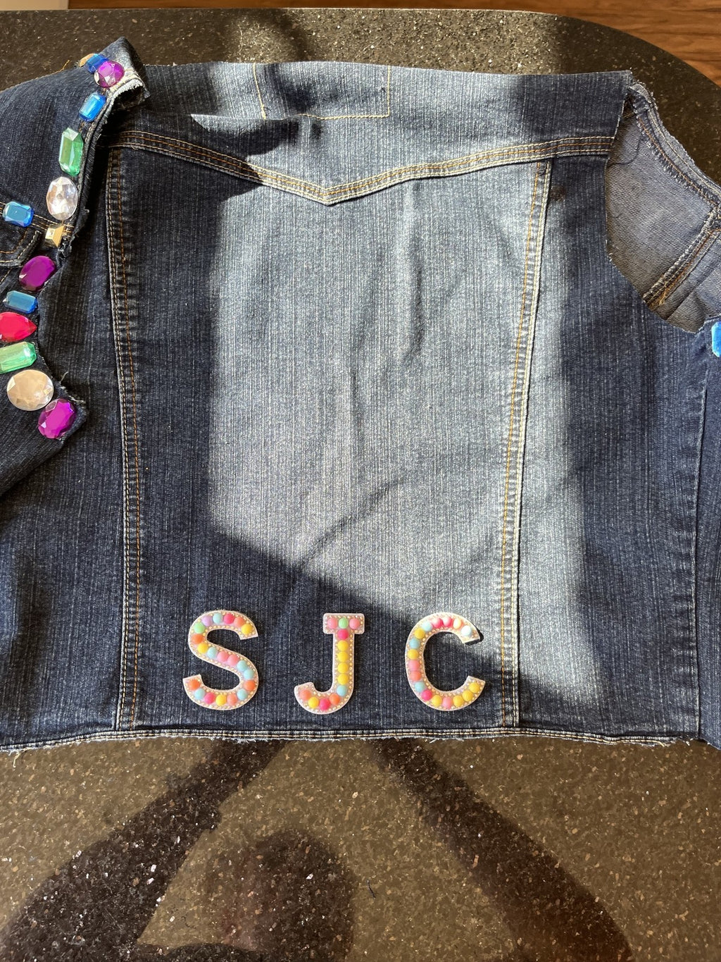 Colourful Pearl Rhinestone Letter Patch Patches Iron on Sew on Alphabet Crystal