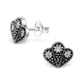 925 Sterling Silver Cactus Bali Stud Earrings & Gift Box - Bali Cactus Cz Crystal