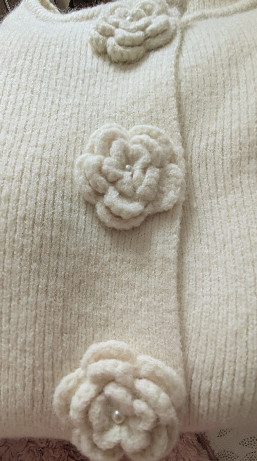White or Ivory Pearl Bead Buttons Sideways Shank Buttons 6, 8, 10, 12, 14, 16mm