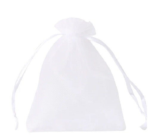 Organza Gift Bag Jewellery Wedding Favour Packing Supplies Bags 7x8.5cm - White