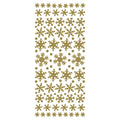 Snowflake Christmas Mirror Shine Peel Off Sticker Card Making Craft Stickers - Gold Mirror