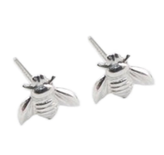 Cute Tiny Honey Bee Bumblebee Nature Earrings Studs in a Mini Gift Box
