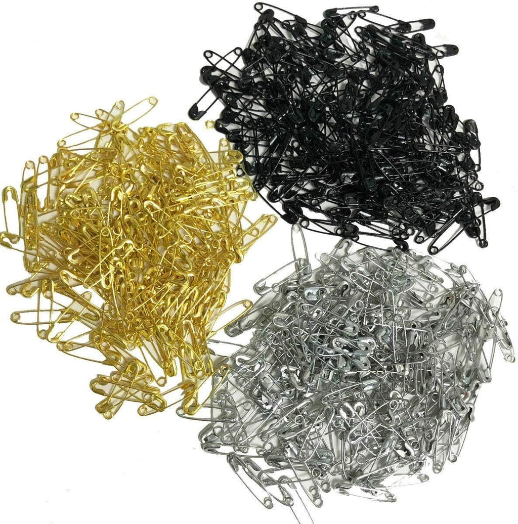 18mm Mini Metal Safety Pins Gold Silver Black Pins Metal Sewing Craft Dress Pin