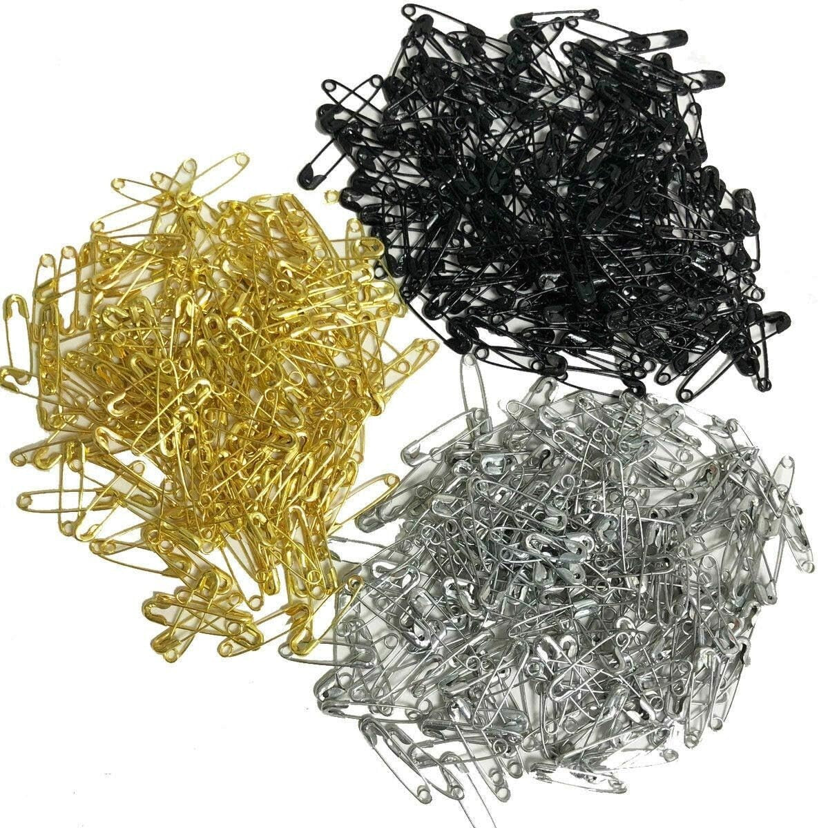 18mm Mini Metal Safety Pins Gold Silver Black Pins Metal Sewing Craft Dress Pin