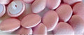 Coloured Buttons Fabric Cloth Covered Button Satin Round Sewing 11mm / 1.1cm - Antique Pink