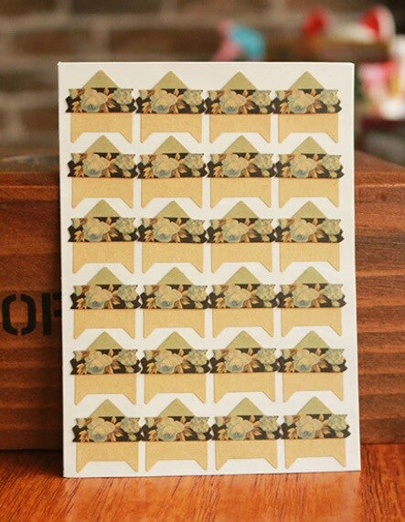 24 Piece Rose Self Adhesive Photo Album Corner Protector Stickers Scrap Book - 1