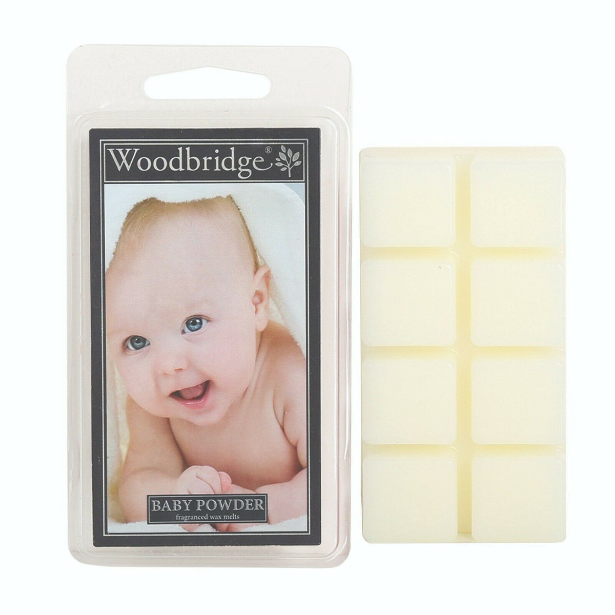 Woodbridge Scented Wax Melts - Melt Burn Time: Up to 16 Hours Per Segment - Baby Powder