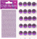 3D Stickers Craft Pearl Dots Sparkly Glitter Gem Craft Card Craft Self Adhesive - 3mm Amethyst (418 gems)