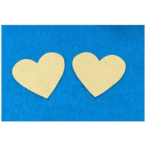Mini Rustic Heart Sticker Blank Craft Stickers Labels - Heart Size: 25x20mm