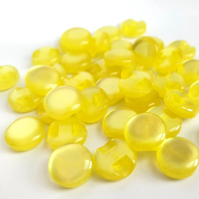 12mm / 1.2cm Buttons - 12 colours - Baby Knitting Clothing Knit Button Flatback - Yellow