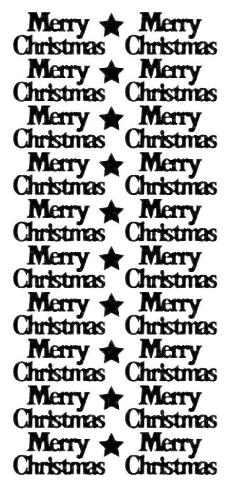 Mirror Shine Merry Christmas Peel Off Sticker Card Making Craft Stickers