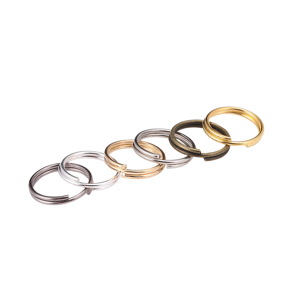 6mm Mixed Keyring Split Rings Key Chain Links Craft Jewellery Connectors