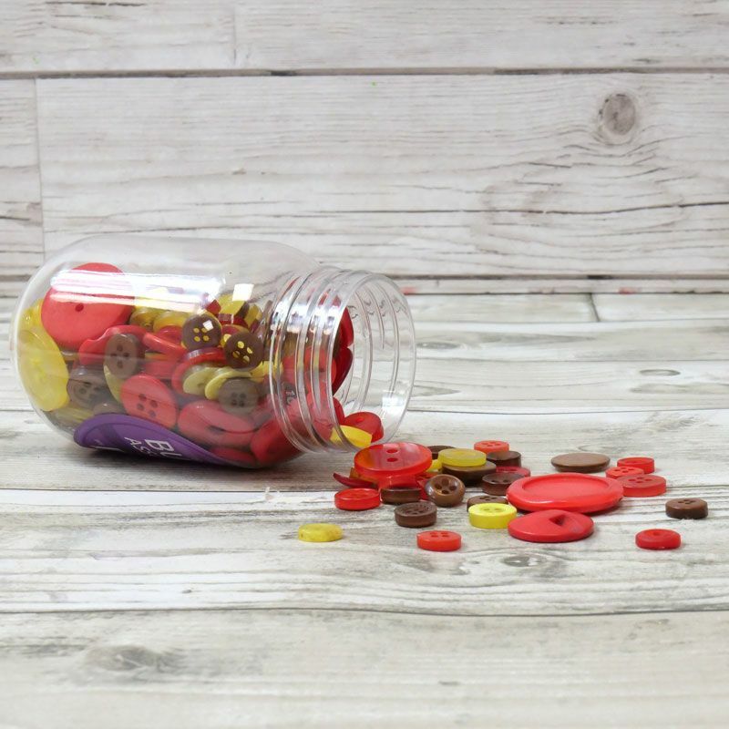 Jar of Buttons Assortment Button Button It! Craft Scrapbook Cardmaking Hunkydory