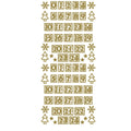 Christmas Peel Off Sticker Snowflake Star Santa Reindeer Snowman Craft Stickers - Advent Mirror Gold (1.4100MGO)