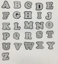Silver Sparkle Letter Patch Patches Iron or Sew on Alphabet Embroidery Customise