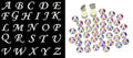Crystal Rhinestone Letter Patch Hotfix Iron on Alphabet Customise Clothing Craft - AB