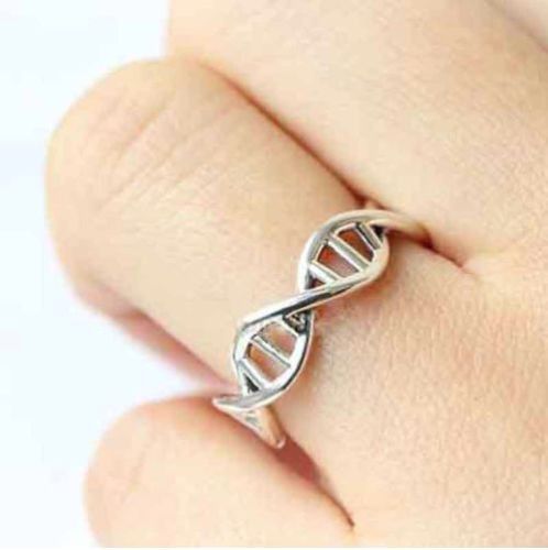 DNA Double Helix Structure Molecule Ring Chemistry Jewellery Science & Gift Bag