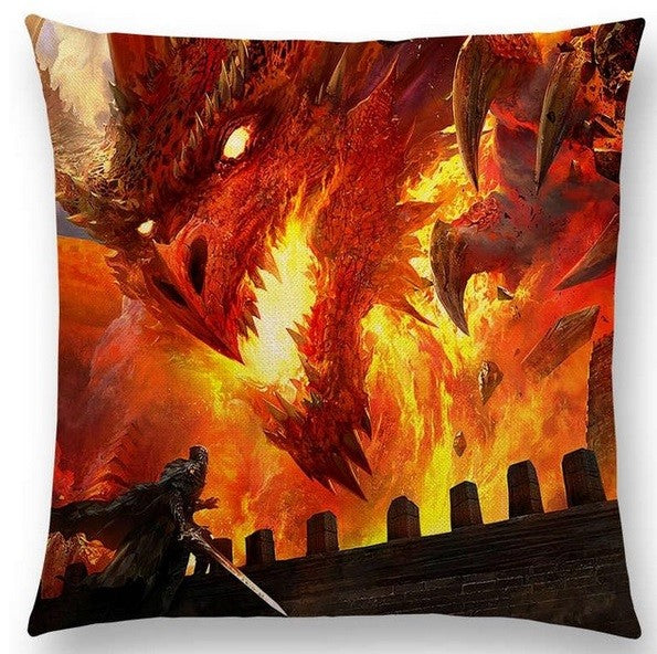 Dragon Cushion Cover Fantasy Mystical Magic Dragon Cushions 18" x 18" - 11