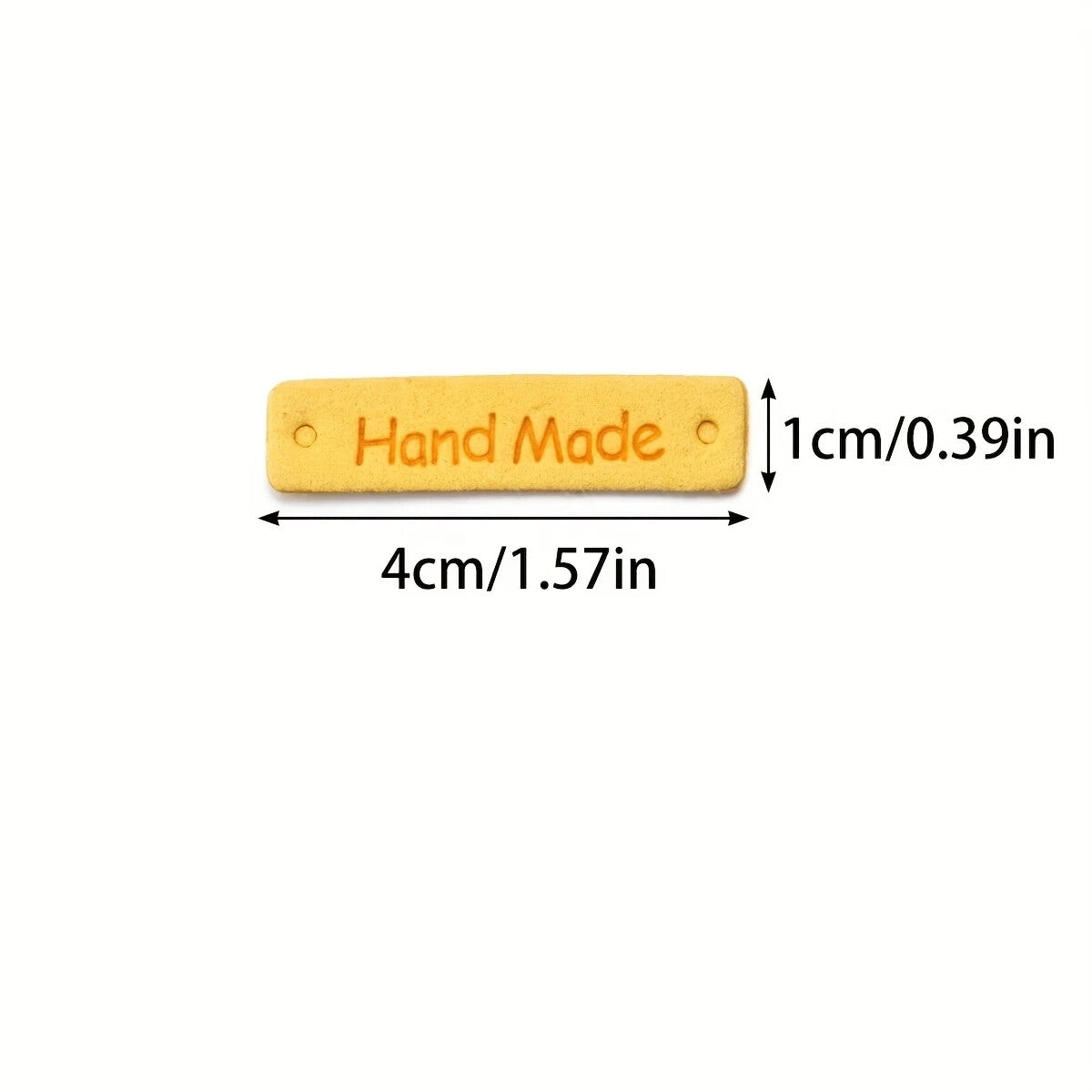10 Sew On "Handmade" Labels Tag Faux Hand Made Crochet Knitting Tags Label