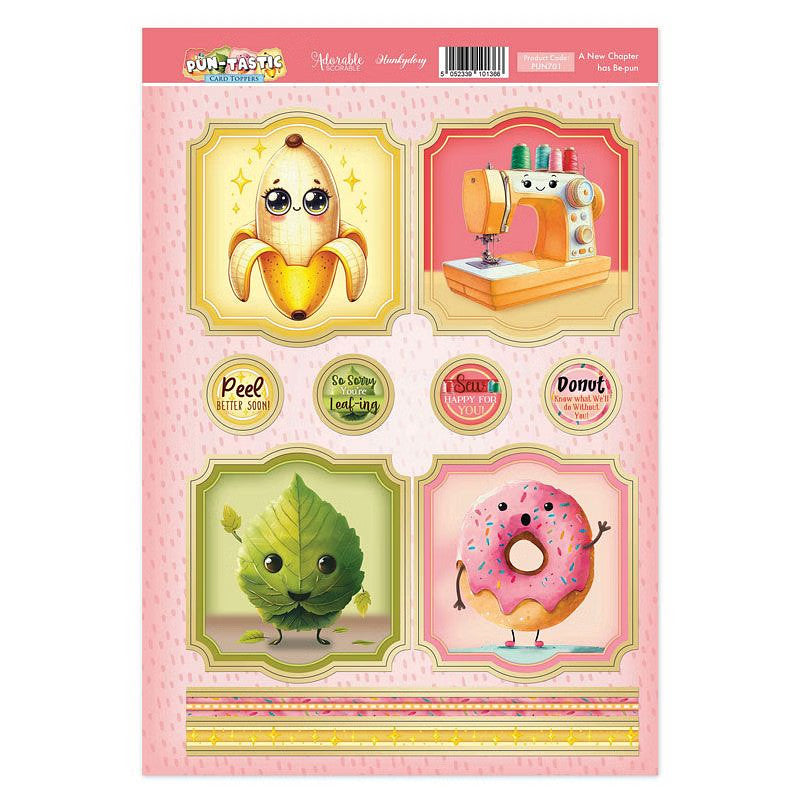 Hunkydory Greeting & Birthday Card Topper Making Kits Luxury Toppers for Cards - A New Chapter has Be-pun