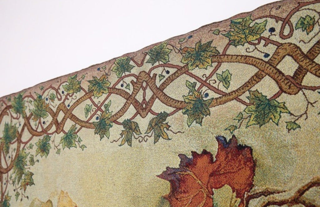 Tapestry Autumnal Grape Vine Grapes Rustic Wall Art 100x138cm