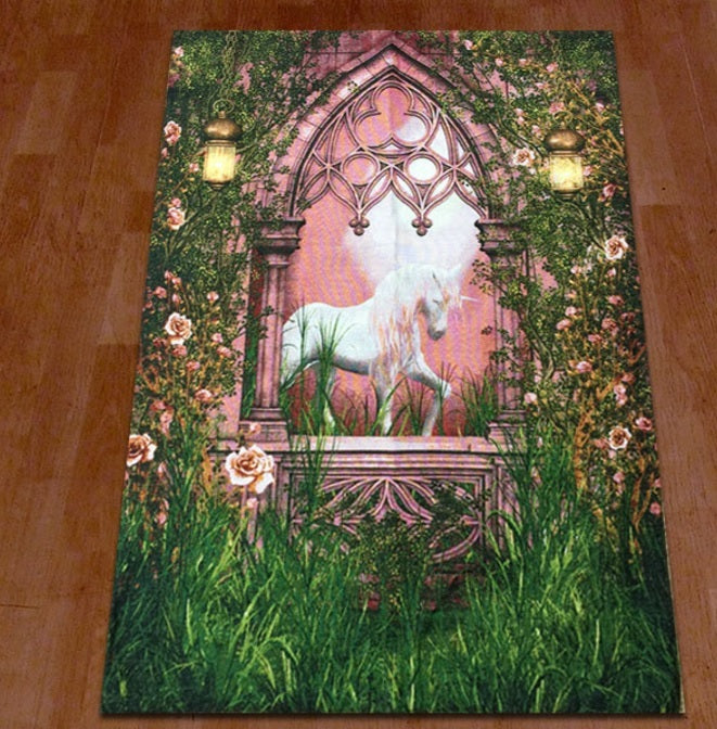 Unicorn Fairy Tale Loom Woven Tapestry 57 x 79cm
