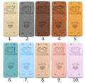 Faux Suede Leather Labels Made with Love Clothing Tag Label Sewing Tags 2x5cm - Design 1