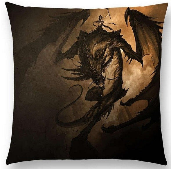 Dragon Cushion Cover Fantasy Mystical Magic Dragon Cushions 18" x 18" - 16