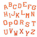 Orange Letter Patch Iron or Sew on Alphabet Embroidery Customise Clothing
