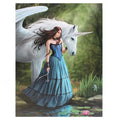 Unicorn 'Enchanted Pool' Canvas Mythical Magical Plaque by Anne Stokes Wall Art