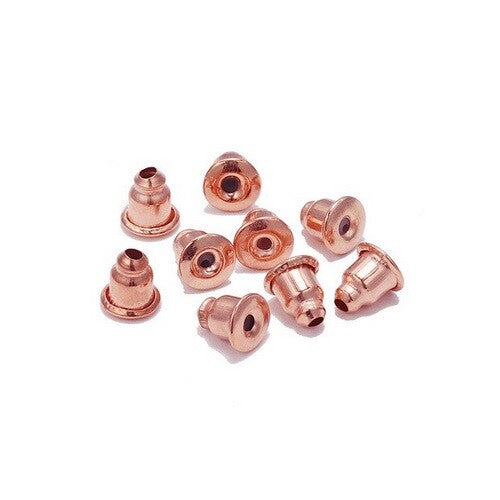 Earring Backs Stopper Craft Replacement Jewellery Spares - Various Quantities - Rose Gold