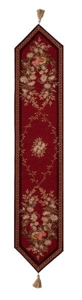 FRENCH TAPESTRY LOOM WOVEN WOOL TABLE RUNNERS UNICORN MORRIS FLORAL 36x180cm - 1