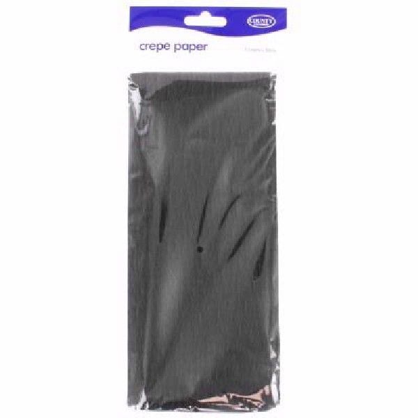 Crepe Paper Sheets 1.5 Meter x 50cm Party Decorations Craft Paper Roll Streamer - Black