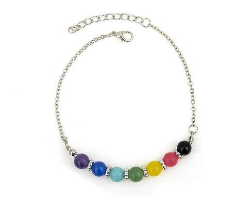 7 Chakra Beads Rainbow Bracelet Positive Energy Spiritual Healing Reiki Gift