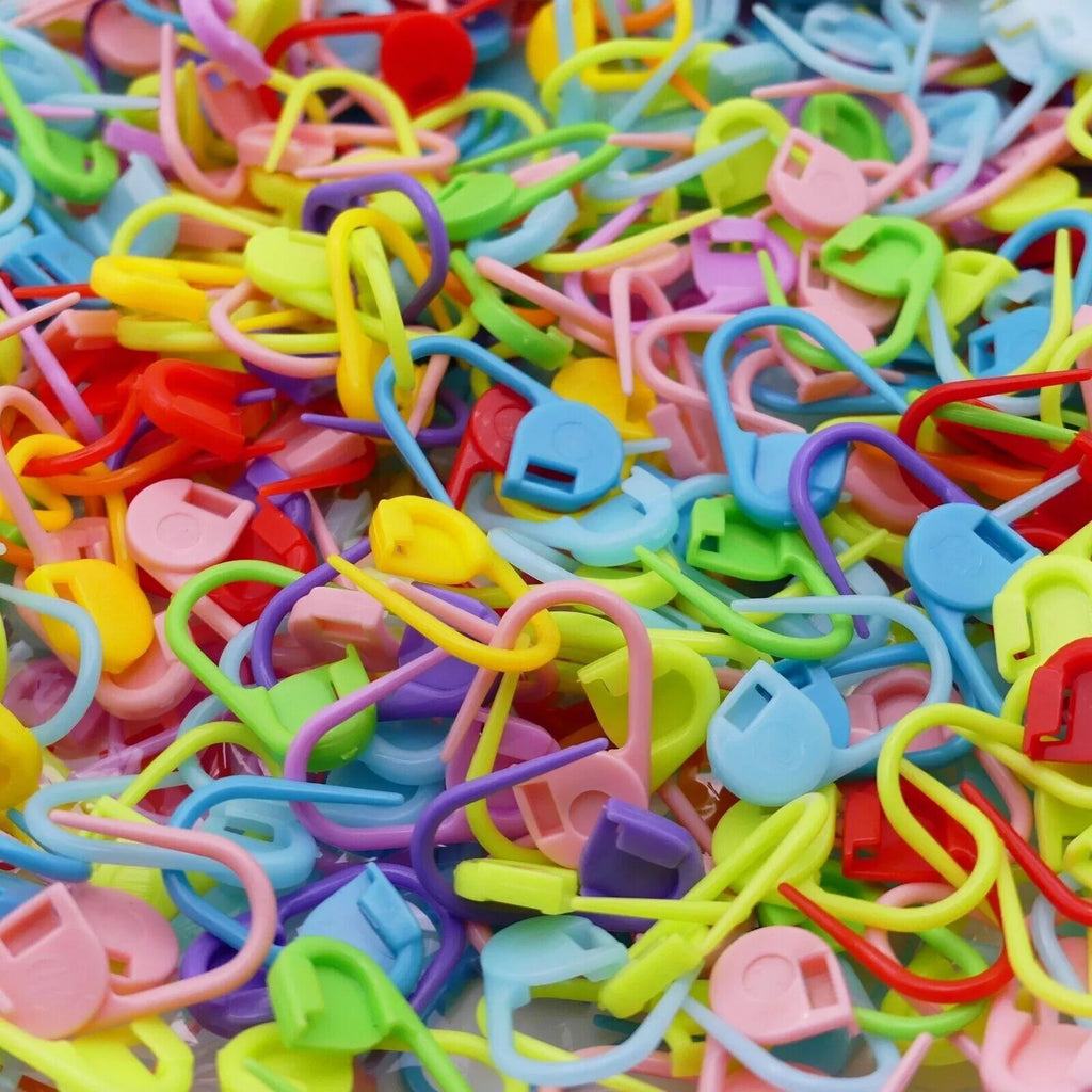 Mixed Plastic Stitch Marker Clips Locking Needle for Knitting Sewing Crochet