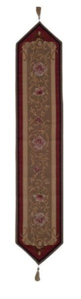FRENCH TAPESTRY LOOM WOVEN WOOL TABLE RUNNERS UNICORN MORRIS FLORAL 36x180cm - 7
