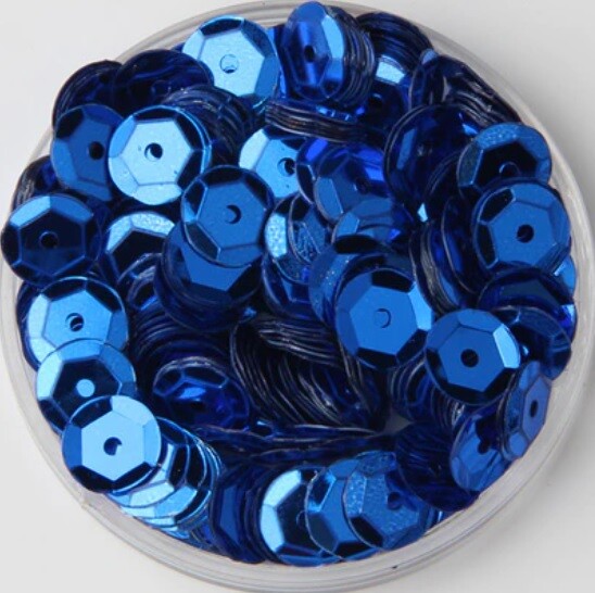550 / 1200 Round 5mm Loose Sequin Sewing Trim Costume Sequins Craft - 36 COLOURS - Blue