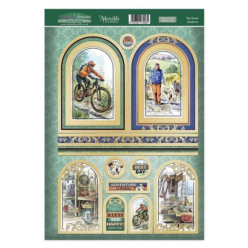 Hunkydory Greeting & Birthday Card Topper Making Kits Luxury Toppers for Cards - The Great Outdoors