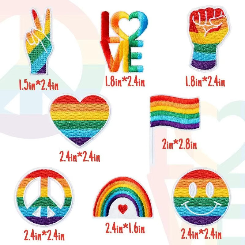 LGBTQIA+ Rainbow Patch LGBTQ+ Pride Patches Iron on / Sew / Glue