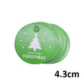 Christmas Gift Name Tags Craft Paper Gift Food Present Price Tag Tree Star - Green Circle