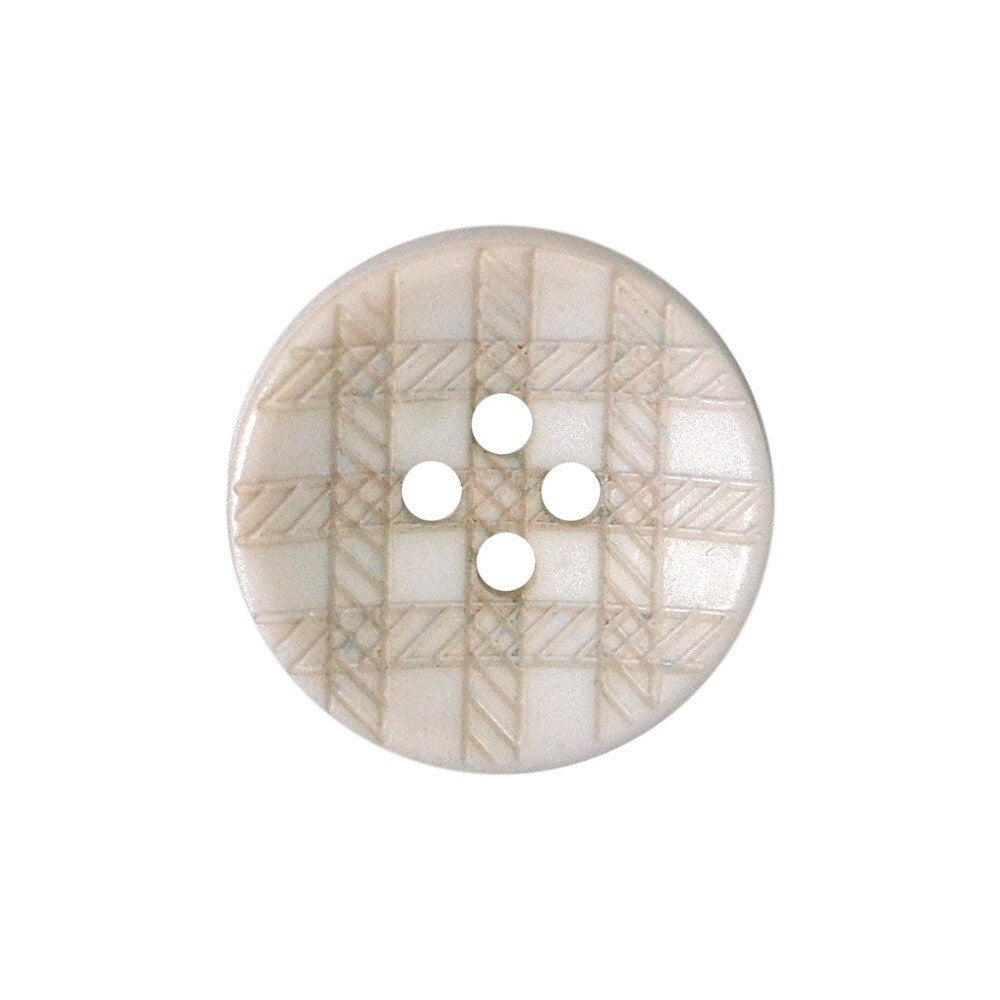Eco Recycled Check Gingham Buttons Blue Pink Baby Knitting - 11.5mm, 15mm, 20mm - Beige
