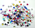1000 x Acrylic Heart Flat Back Shapes Mix Colours 6mm Craft Wedding Birthday