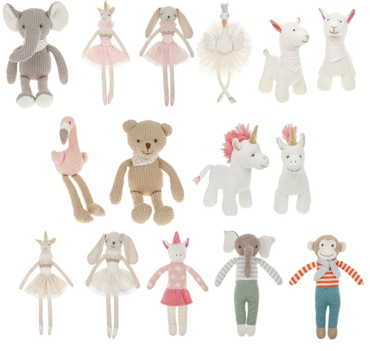 Doodles Rags Bunny Monkey Teddy Unicorn Baby Shower Birthday Christmas Gift