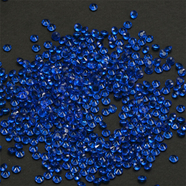 1000 Pieces - Diamond Table Scatter Confetti Gems - 10 Colours - 4mm - Craft - Dark Blue
